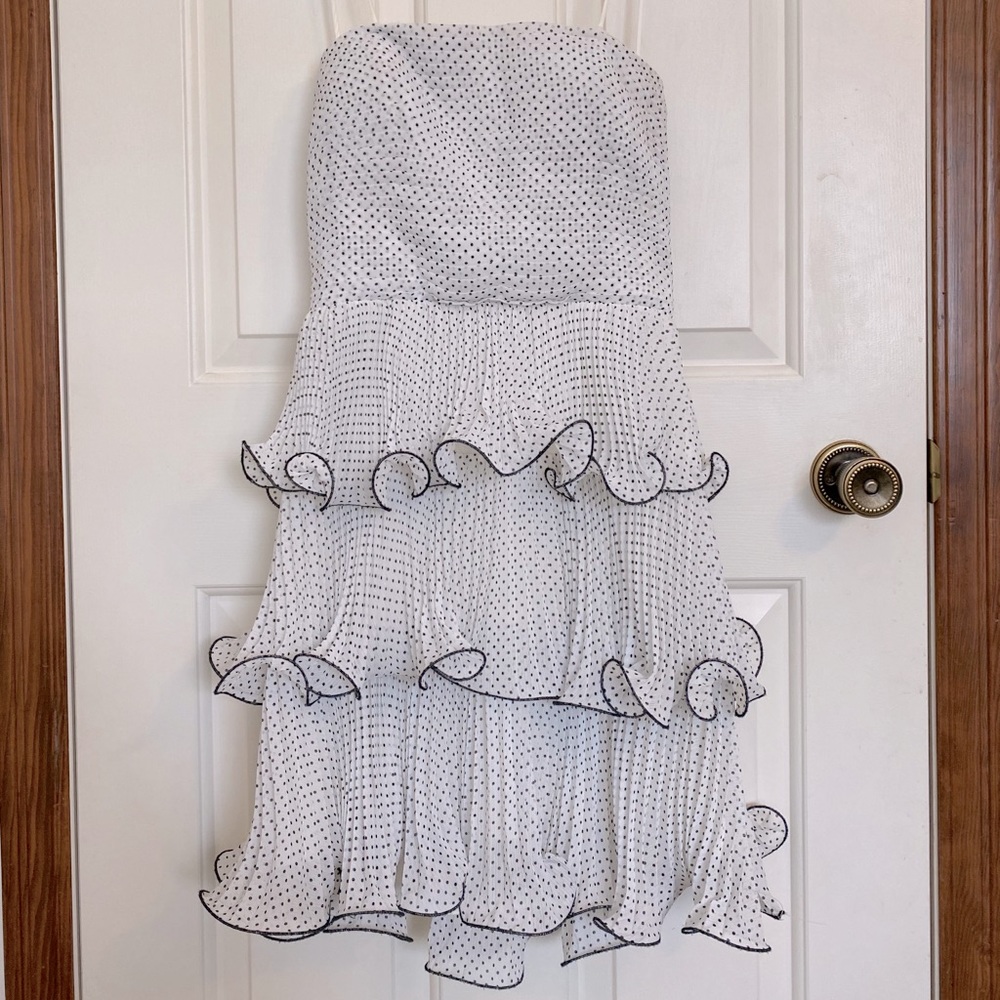 ERIN Polka Dot 3 tiered ruffle dress